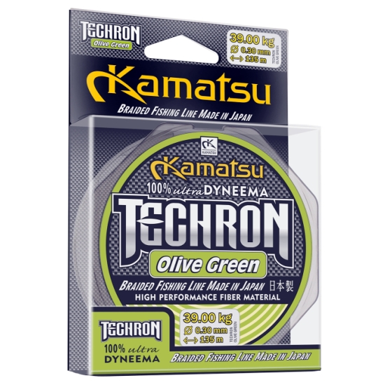 KAMATSU plecionka TECHRON OLIVE GREEN 0.08mm/135m